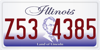 IL license plate Z534385