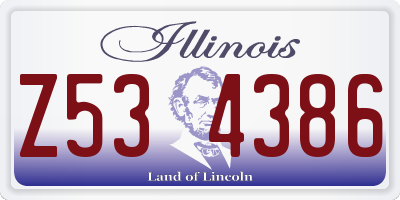 IL license plate Z534386