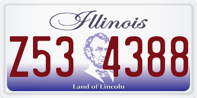 IL license plate Z534388