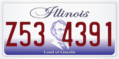 IL license plate Z534391
