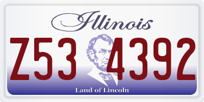 IL license plate Z534392