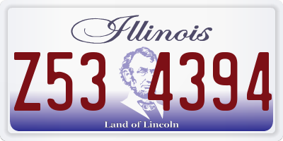 IL license plate Z534394