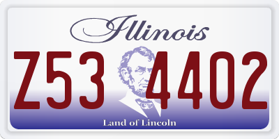 IL license plate Z534402
