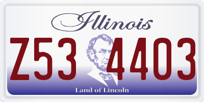 IL license plate Z534403
