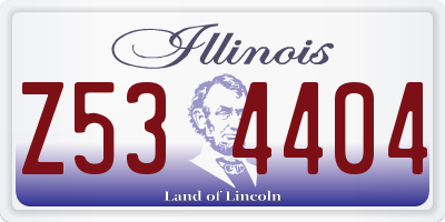 IL license plate Z534404