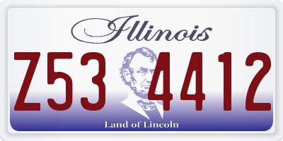 IL license plate Z534412