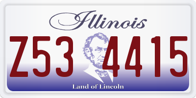 IL license plate Z534415