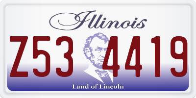 IL license plate Z534419