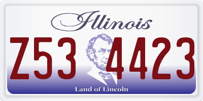 IL license plate Z534423