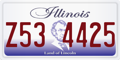 IL license plate Z534425