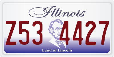 IL license plate Z534427