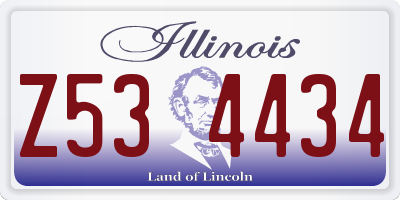 IL license plate Z534434