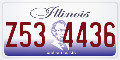 IL license plate Z534436