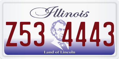 IL license plate Z534443