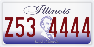 IL license plate Z534444