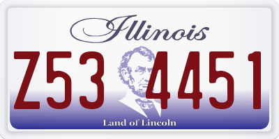 IL license plate Z534451