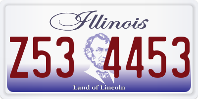 IL license plate Z534453
