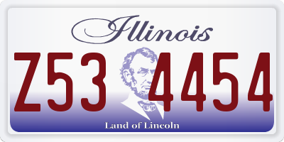 IL license plate Z534454