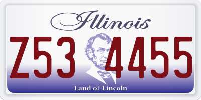 IL license plate Z534455