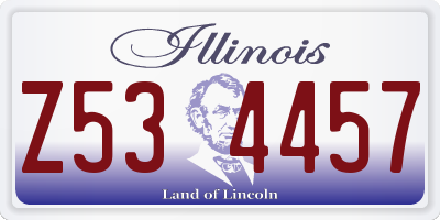 IL license plate Z534457