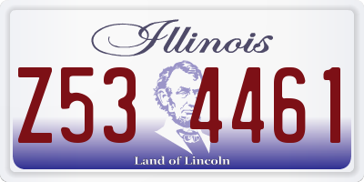 IL license plate Z534461