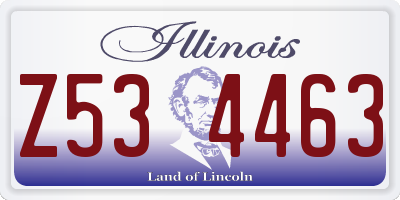 IL license plate Z534463