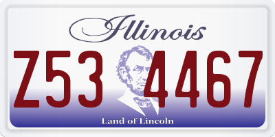IL license plate Z534467