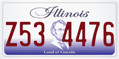 IL license plate Z534476
