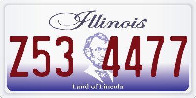 IL license plate Z534477