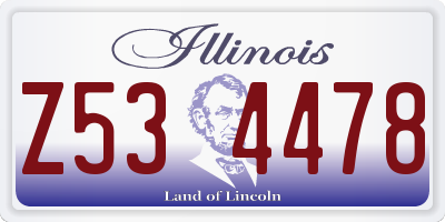 IL license plate Z534478