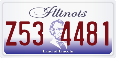 IL license plate Z534481