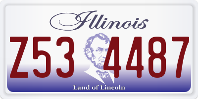 IL license plate Z534487