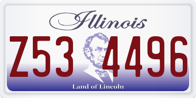 IL license plate Z534496