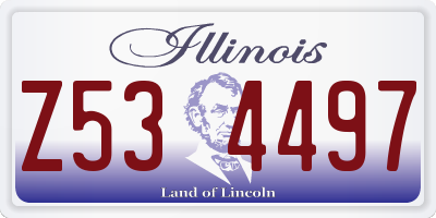 IL license plate Z534497