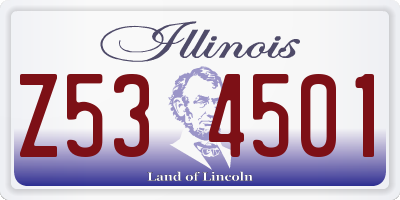 IL license plate Z534501