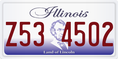 IL license plate Z534502