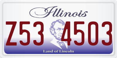 IL license plate Z534503