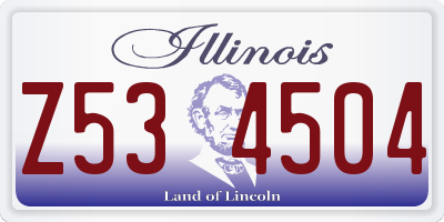IL license plate Z534504