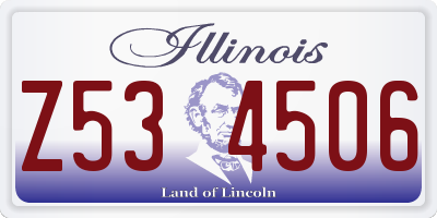 IL license plate Z534506
