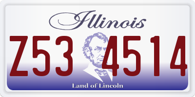 IL license plate Z534514