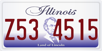 IL license plate Z534515