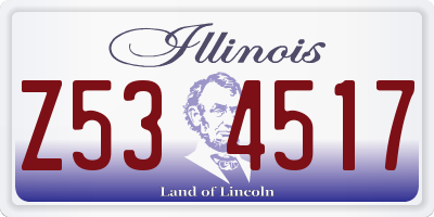 IL license plate Z534517