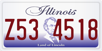 IL license plate Z534518