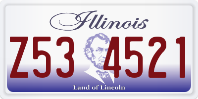 IL license plate Z534521