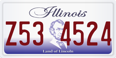 IL license plate Z534524