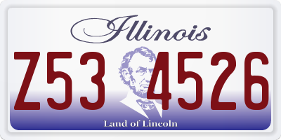 IL license plate Z534526