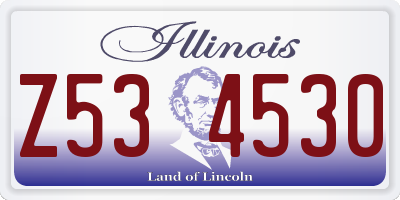 IL license plate Z534530