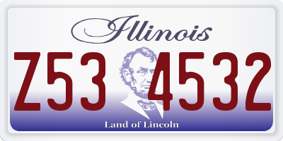 IL license plate Z534532