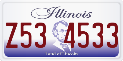IL license plate Z534533