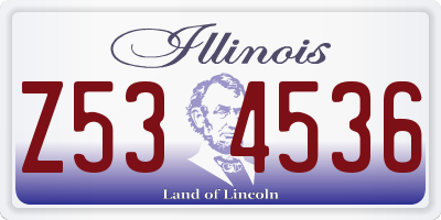 IL license plate Z534536